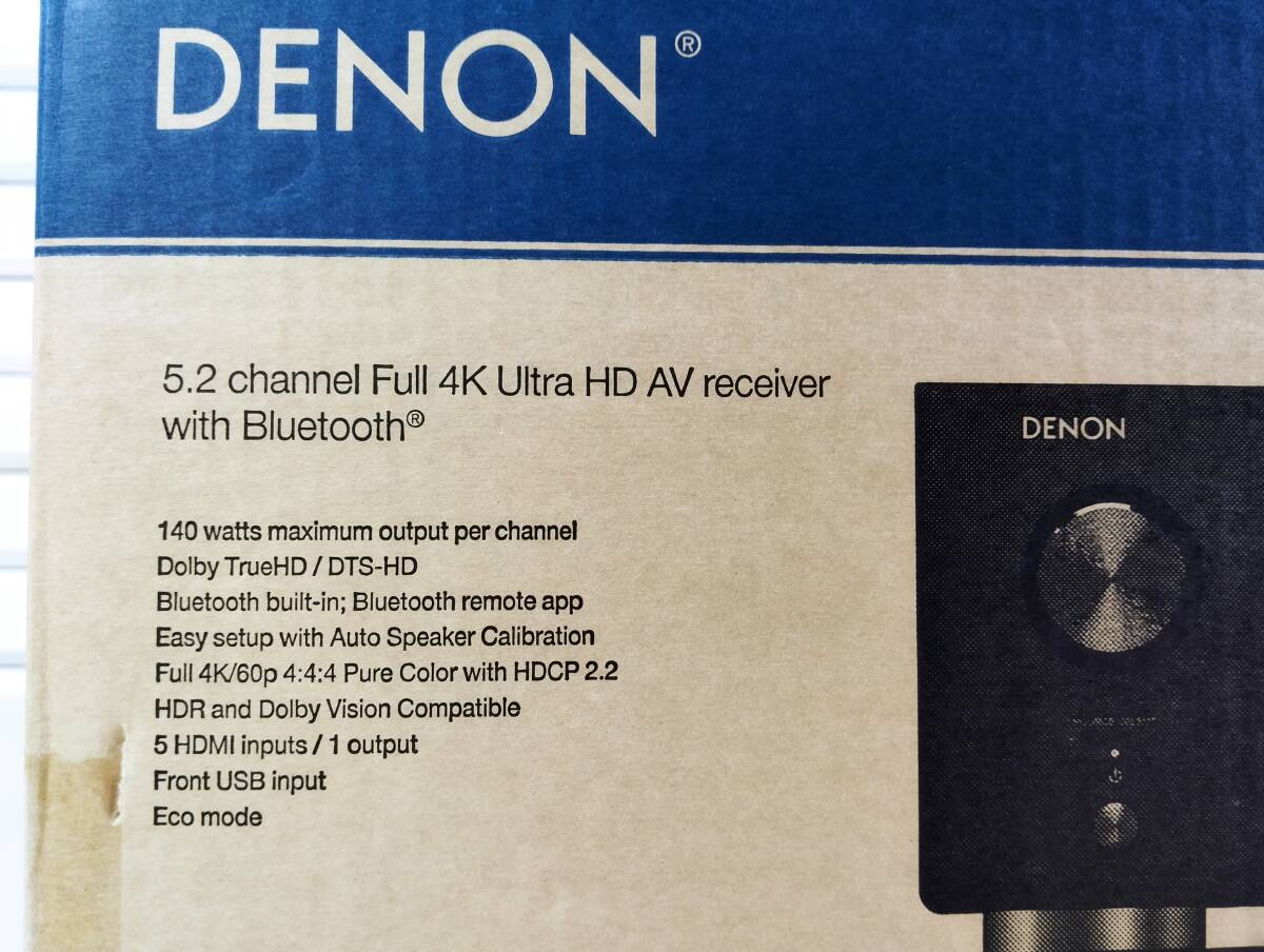 【動作保証】 DENON 5.2ch AVサラウンドレシーバー AVR-X550BT 元箱あり オーディオ 音響機器 ガリなし 良バランス デノン_画像10