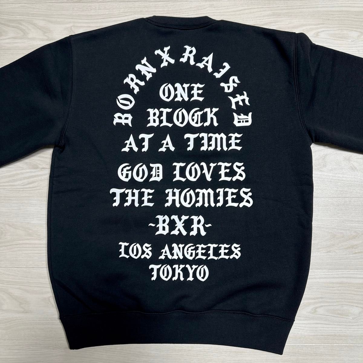 新品未使用 BORN X RAISED 東京ポップアップ限定 スウェット トレーナー Lサイズ ブラック ボーンレイズド 