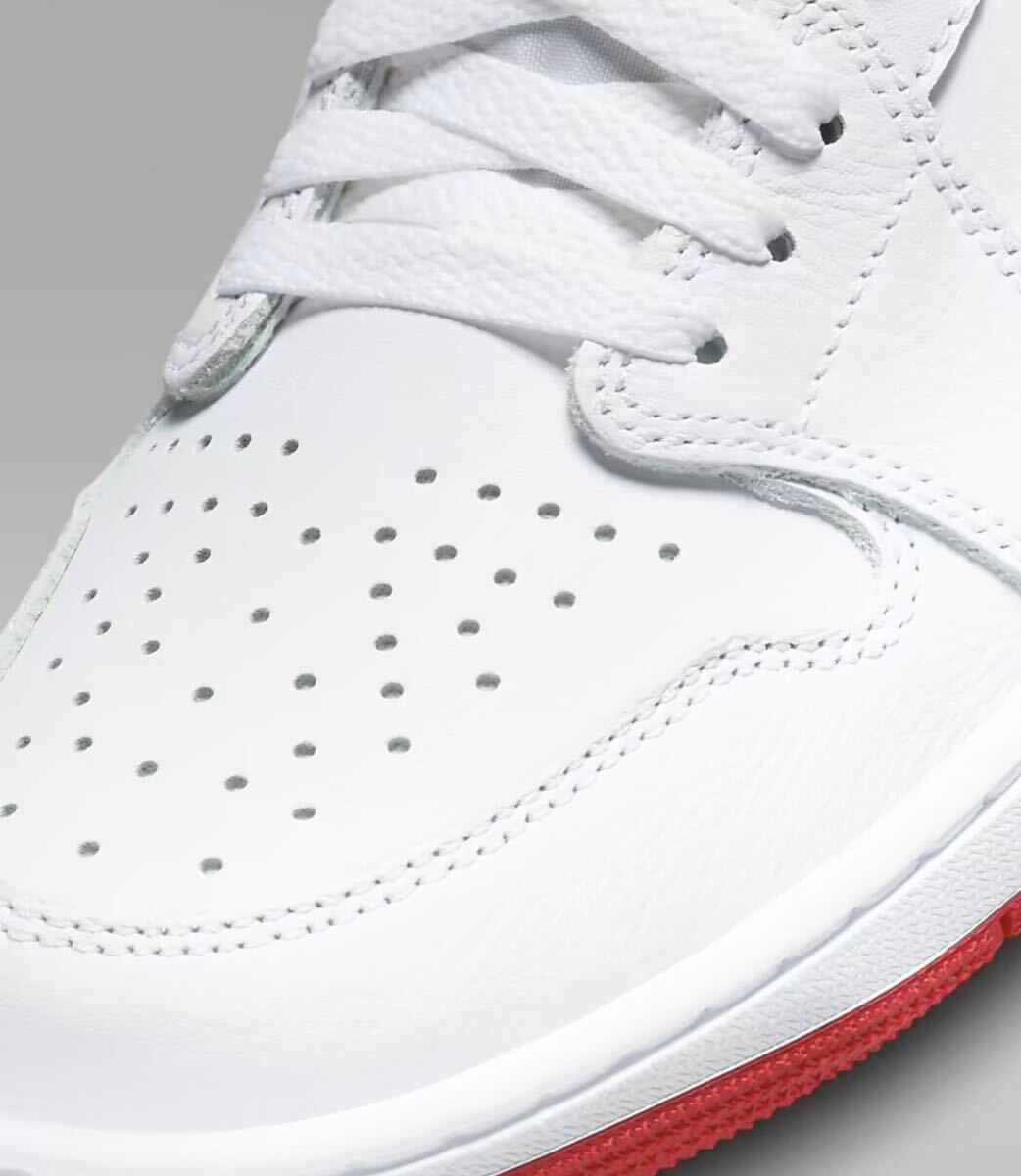 Nike Air Jordan 1 Retro LowOG White and University Redナイキ エアジョーダン1 レトロ ロー OG ホワイト アンド ユニバーシティレッド_画像7
