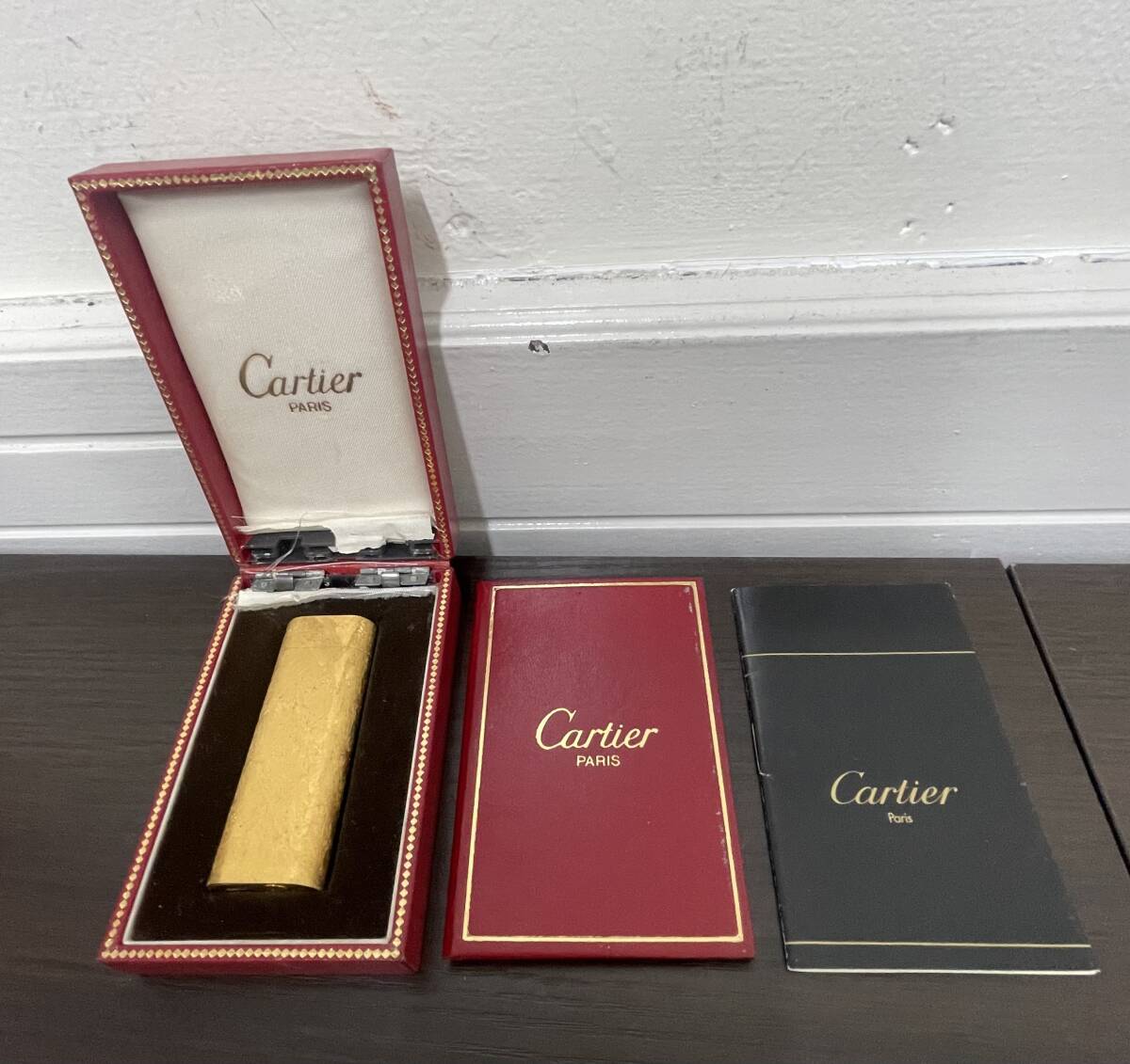  Cartier カルティエ ガスライター オーバル型 ローラー式 ゴールドカラー 喫煙具 喫煙グッズ 箱付き の画像1