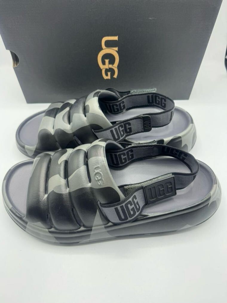 新品 未使用 UGG アグ サンダル SANDAL 迷彩 グレー カモフラージュ 取り外し可 ストラップ スポーツ サンダル ロゴ 9 メンズ 27.0cm 2WAY _画像3