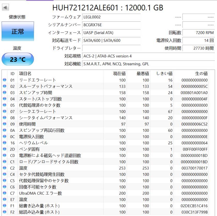 [2個セット 24TB]大容量HDD WD 12TB 3.5インチ SATA ハードディスク