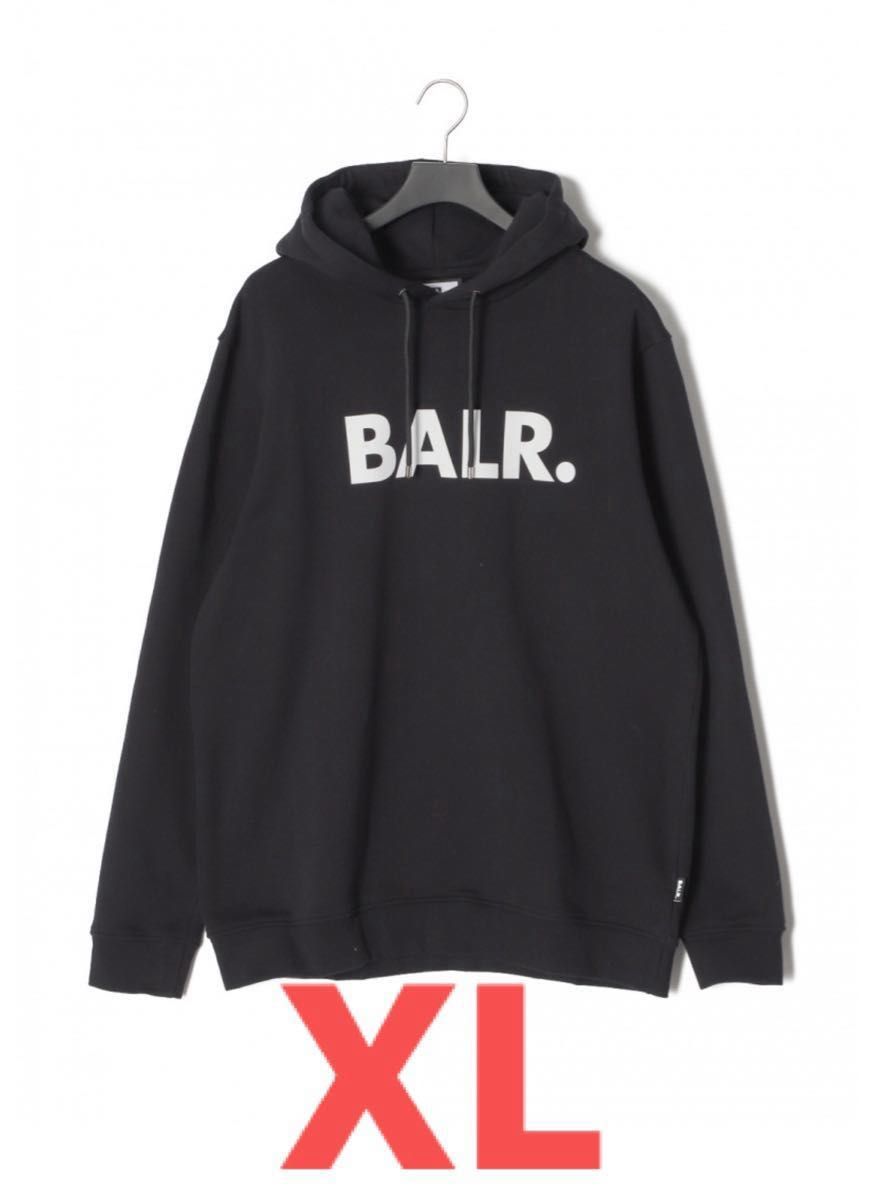 【新品未使用XL】★ BALR.（ボーラー）　フーディー　パーカー　裏起毛　黒 スウェット HOODIE プルオーバー