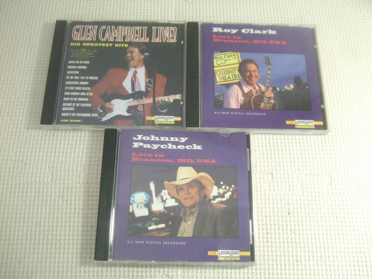 レ CD３枚組☆LIVE FROM BRANSON,MISSOURI THE BEST OF GLEN CAMPBELL/ROY CLARK/JOHNNY PAYCHECK☆中古の画像3