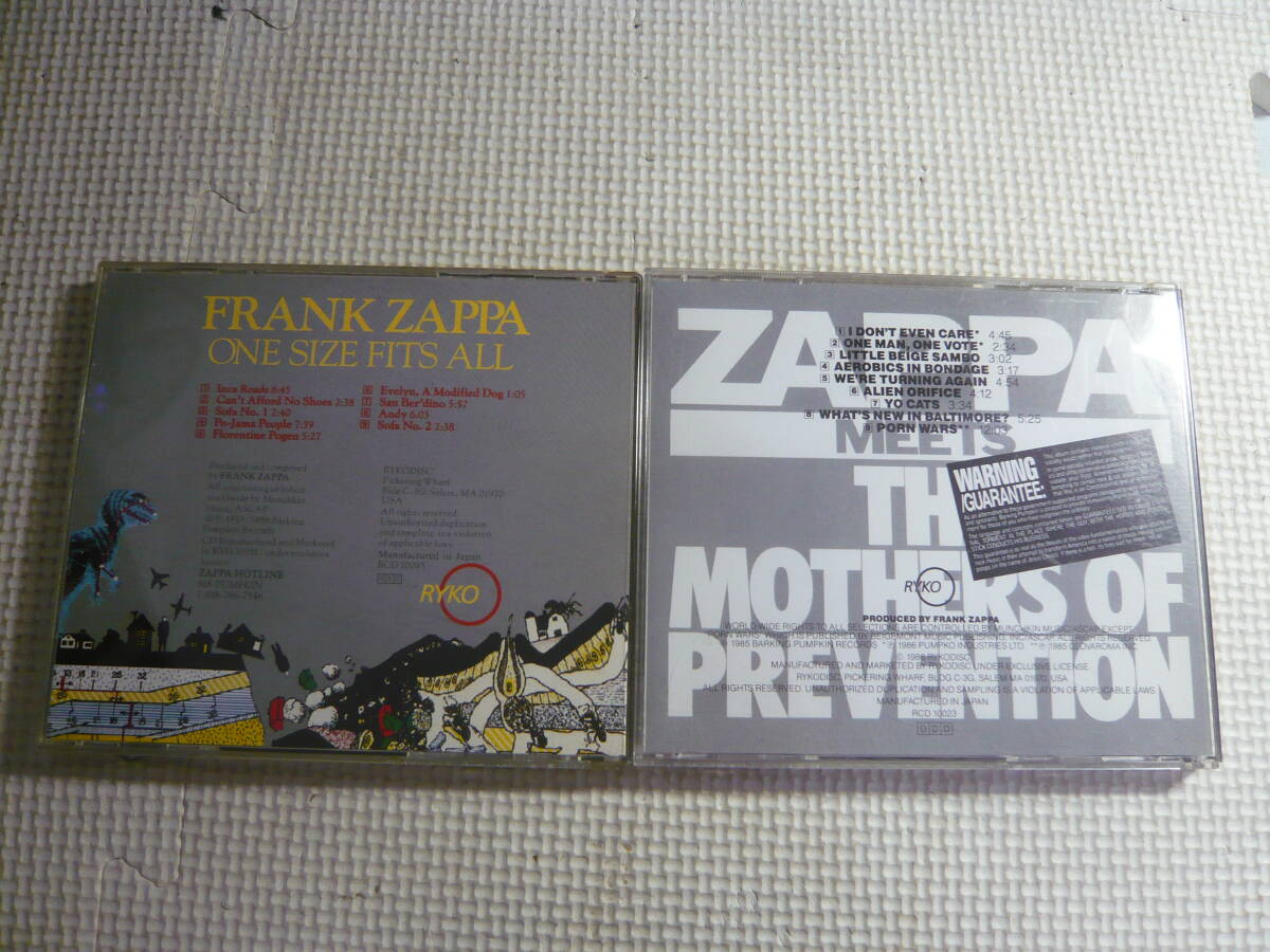 CD２枚セット☆FRANK ZAPPA One Size Fits All/Meets The Mothers Of Prevention☆中古_画像2