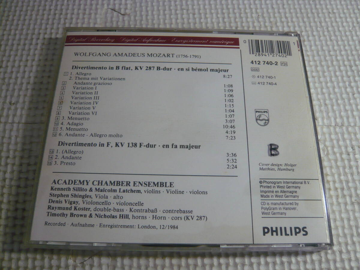 レ　CD３枚セット☆WOLFGANG AMADEUS MOZART　いろいろ３枚セット☆中古_画像2