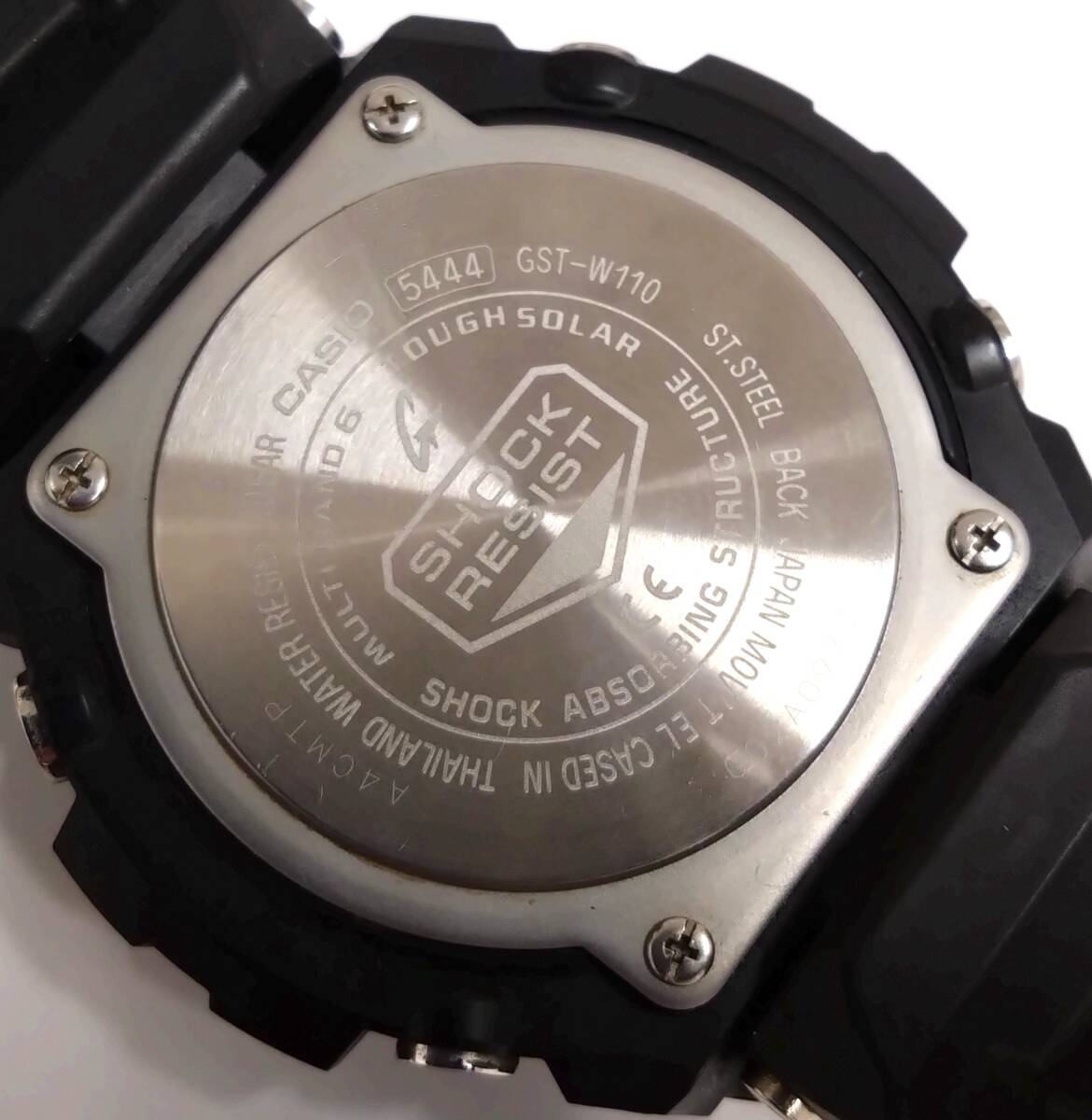 ◇ カシオ CASIO G-SHOCK G-STEEL GST-W110-1AJF ソーラー電波 ラバーベルト メンズ 腕時計 美品 ◇_画像8