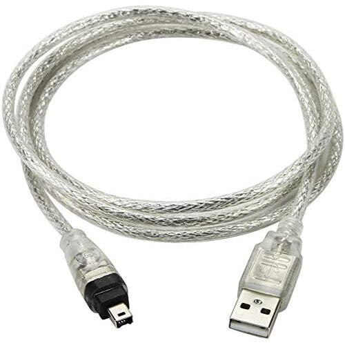 USB オス to Firewire IEEE 1394 4ピン オス iLink アダプタ コード ケーブル for Sony dcr-trv75e DV_画像1