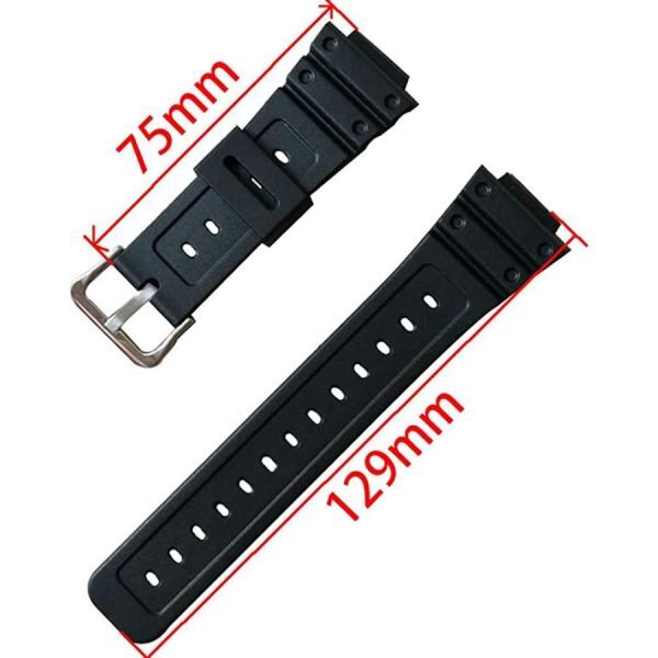 G-shock 時計バンド 交換ベルト 腕時計ベルト 16mm 防水 コンパチブル CASIO GW-M5610 DW-5600/5700/6900用 バンド シルバーの画像6