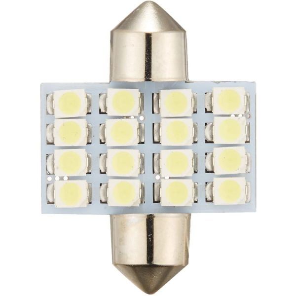 16連 4x4 高輝度LED ルームランプ ホワイト 2個セット T10×31mm 12V_画像2