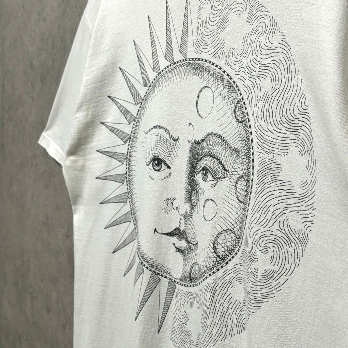 1991s / MOJOWARE Hanesボディ シングルステッチ 太陽と月 Art Tee