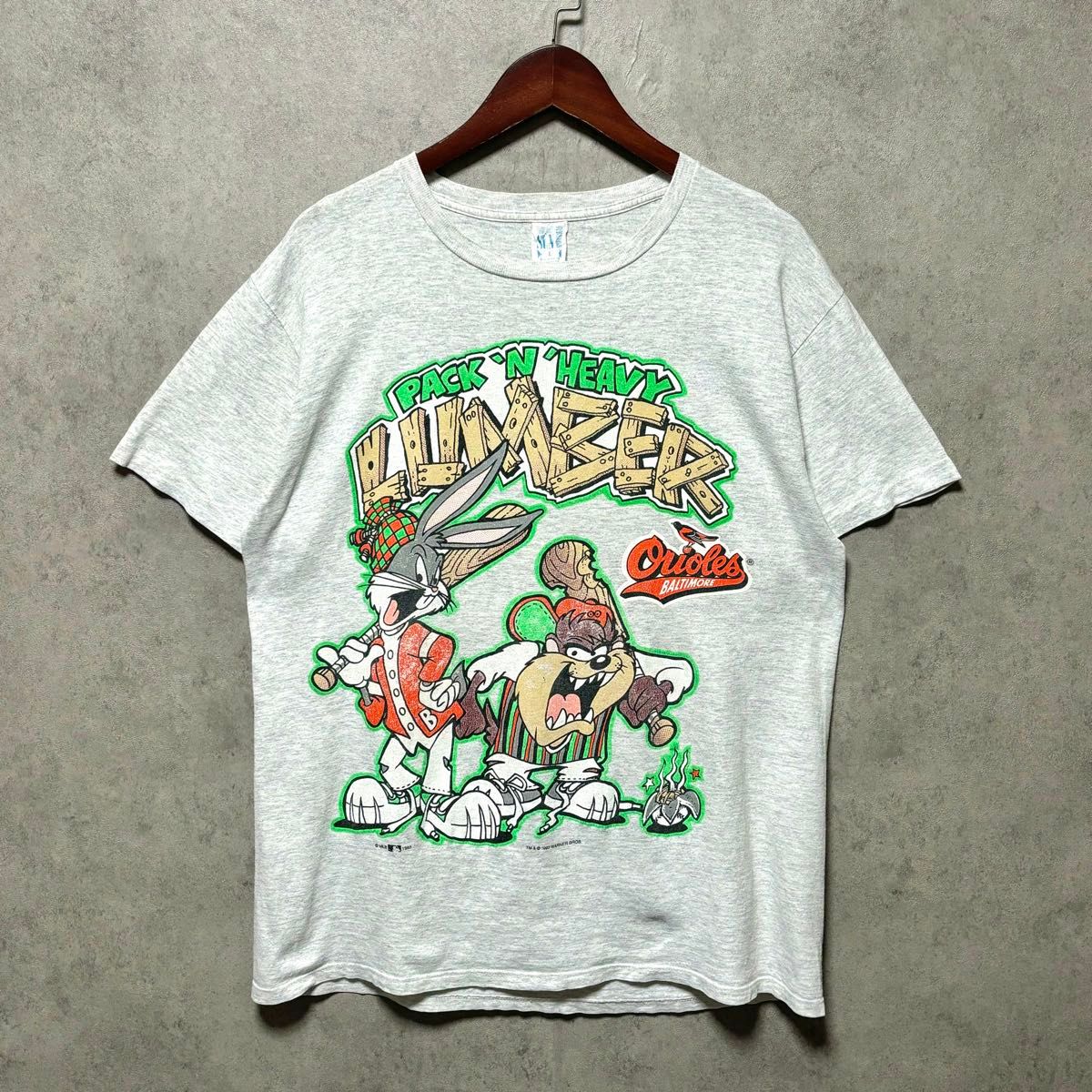 【93's USA製】WARNER BROS. MLB コラボ Tシャツ