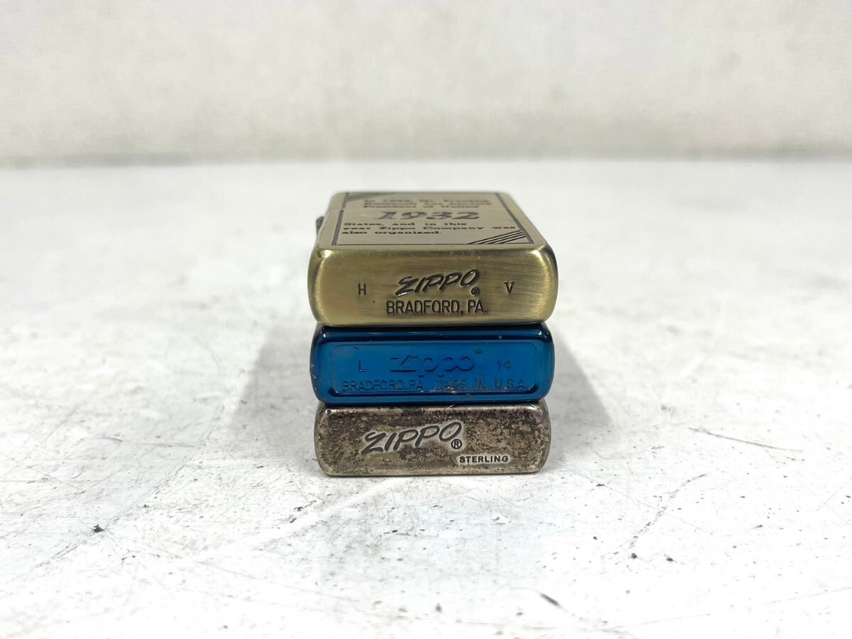 E372 Zippo ジッポー STERLING スターリング BRADFORD.PA. 1932 オイルライター まとめ売り 喫煙グッズ 喫煙具 ライターの画像3