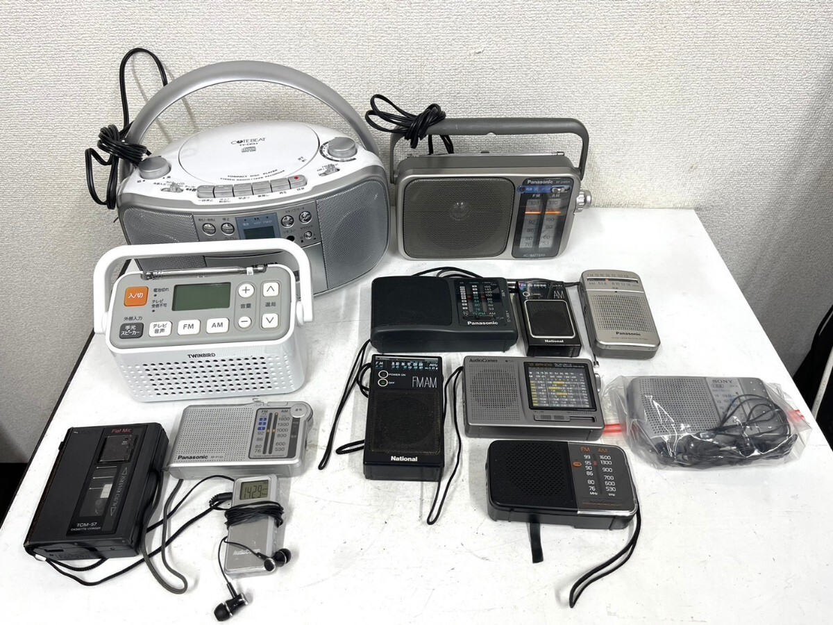 E381 カセットレコーダー ラジオ CDラジオカセットレコーダー 大量 まとめ売り Panasonic National SONY TOSHIBA 他 動作未確認の画像1