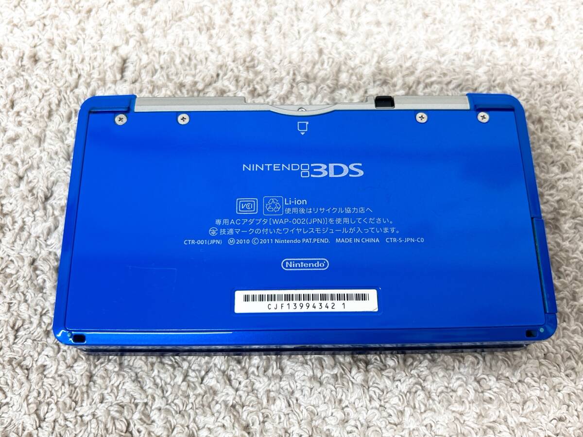A542　Nintendo 3DS　本体　CTR-001　コバルトブルー　任天堂　ニンテンドー　通電確認済み　動作確認済み_画像4