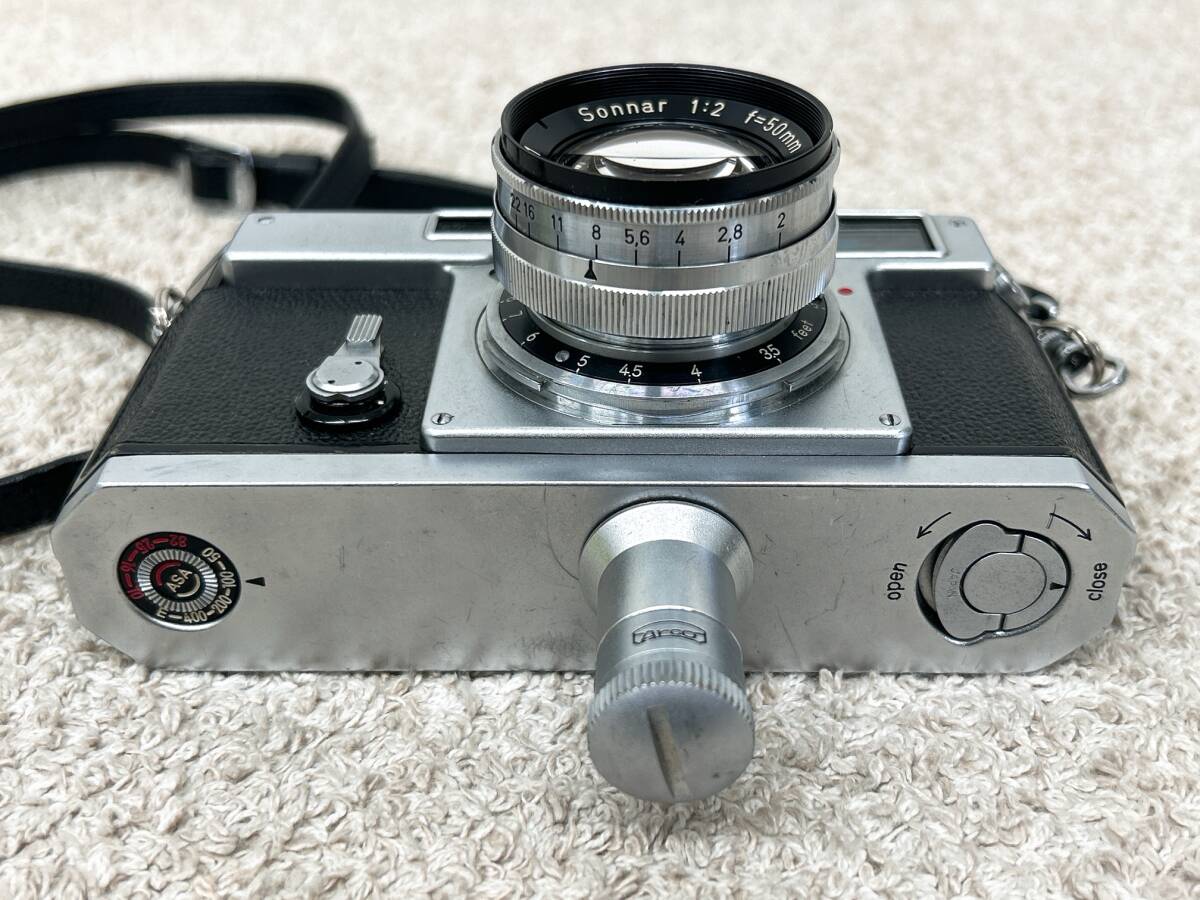 A556　Nikon　ニコン　S3　ボディ　フィルムカメラ　レンジファインダー　/　レンズ　Carl Zeiss　Sonnar　1:2　50ｍｍ　/　動作未確認_画像3