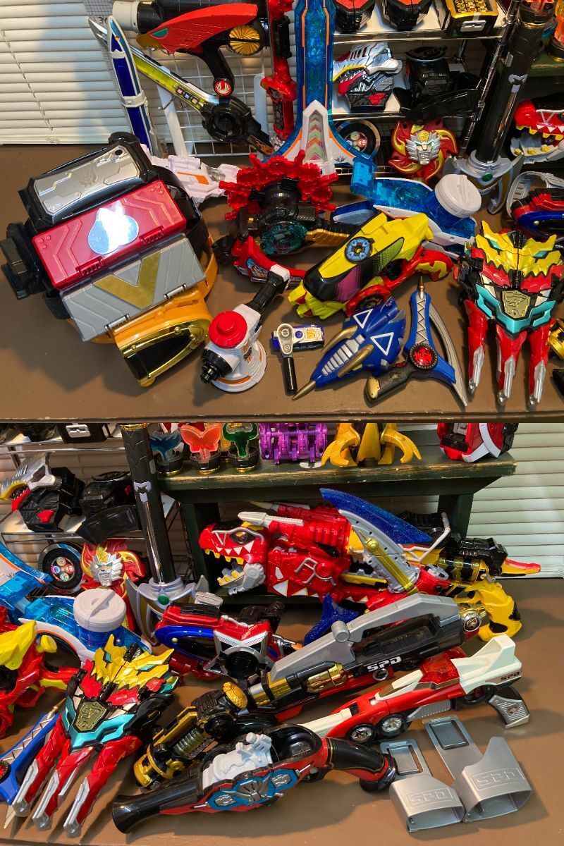  large amount Squadron hero metamorphosis toy item weapon robot pra tela figure go- kai ja-kak Ranger large Ranger aba Ranger 