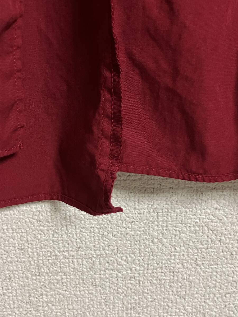 コムデギャルソン 赤シャツ アシンメトリーシャツ？ フランス製 コットンシャツ SAS Sサイズ 詳細不明 W9B017_画像6