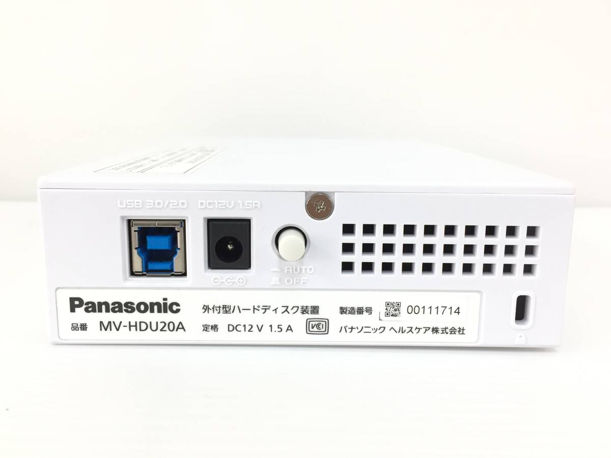 〇Panasonic パナソニック MV-HDU20A 外付けHDD 2TB 正常 動作品_画像3