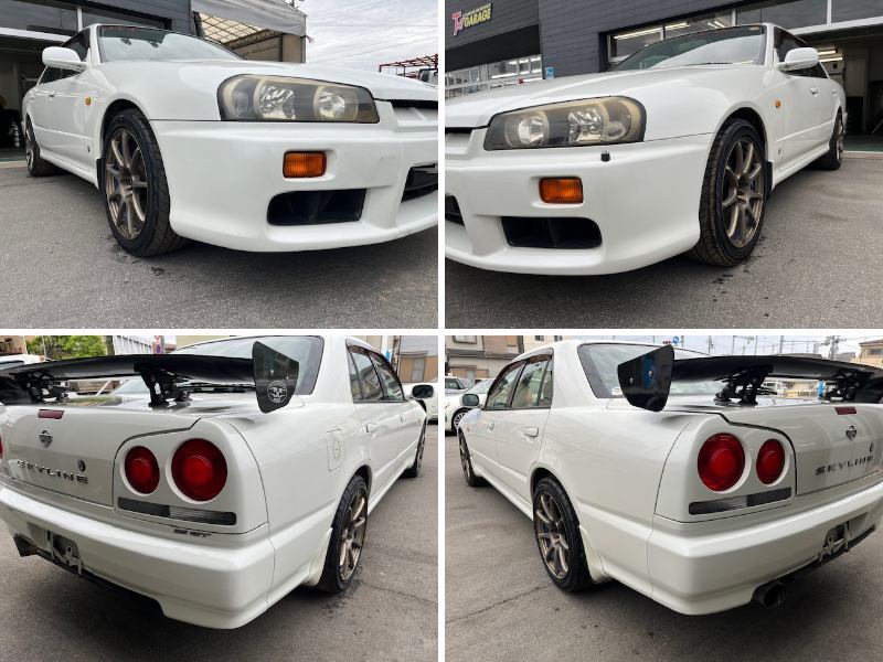 大阪2285★NISSAN 日産 スカイライン SKYLINE 25GT-X ER34 タナベNF210 5ZIGENマフラー WedsSports17インチAW GTウィング 売切り!_画像6