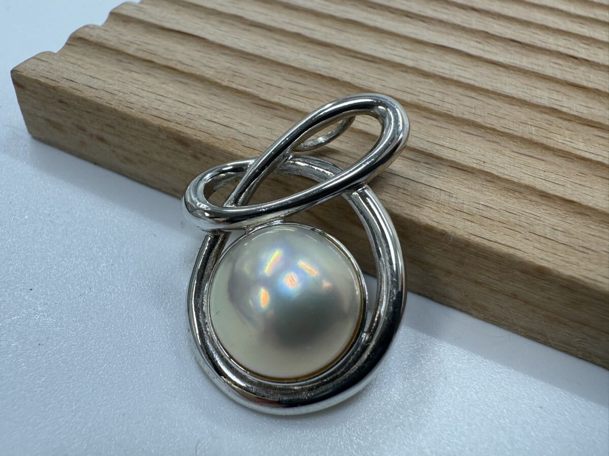 [0102] Vintage accessory mabe pearl pearl silver pendant 1 jpy from 