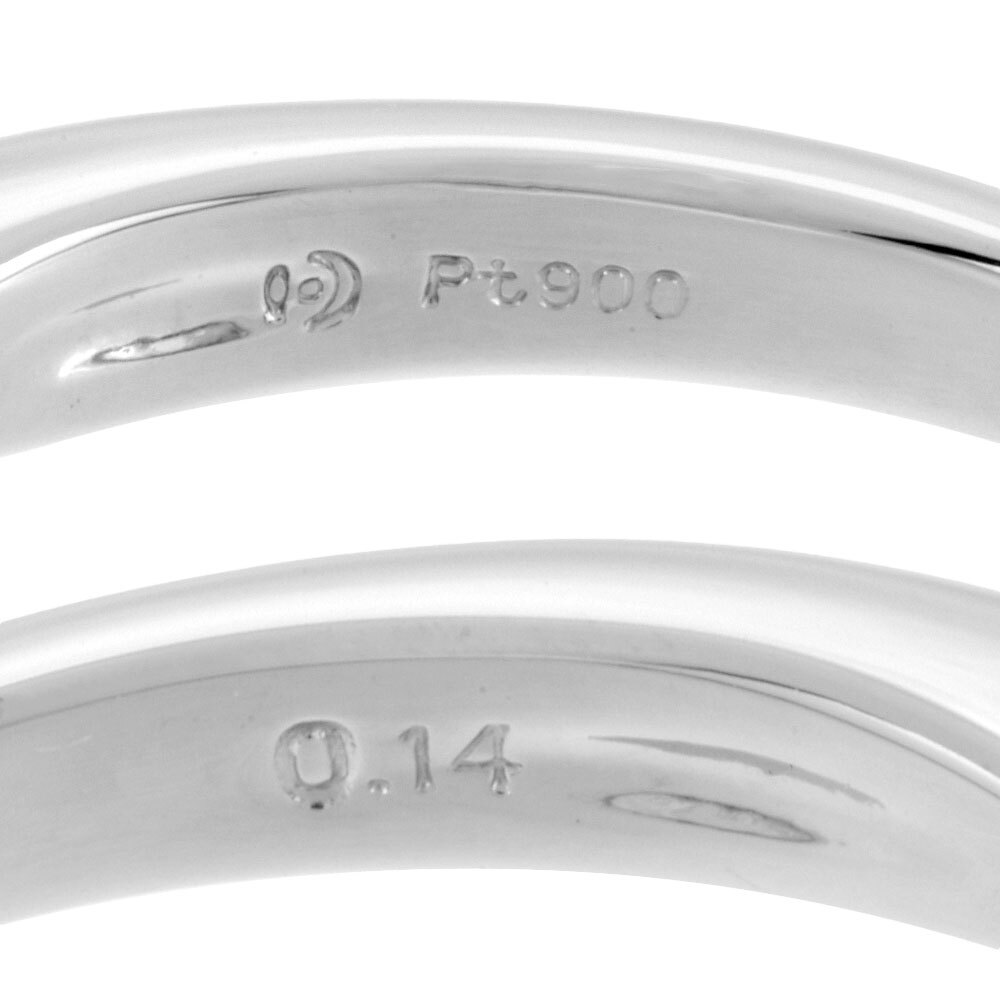 タサキ TASAKI リング 指輪 ダイヤモンド 0.14ct 約19.5号 Pt900 ブラックパール（黒蝶真珠）11.5mm レディース_画像4
