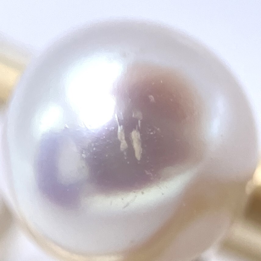 ミキモト MIKIMOTO タイピン K14 パール 5.8mm 4.5g イエローゴールド アクセサリー_画像7