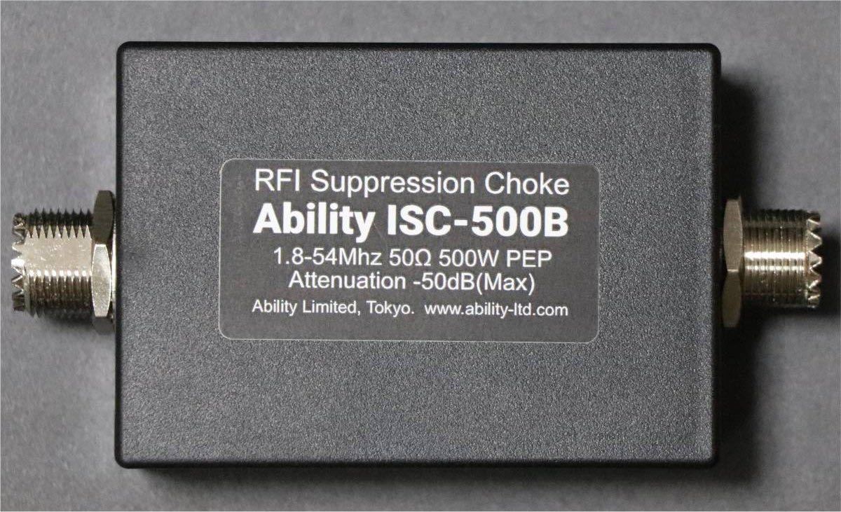 ISC-500B コモンモードフィルター 40mmのコアにRG316テフロン同軸線 22回巻き小型高性能 500WPEP 電波障害対策 送料無料_画像1