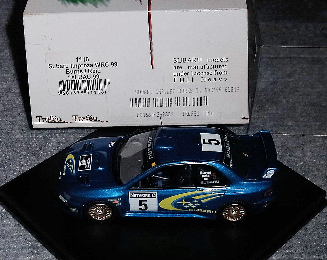 1116 1/43 スバル インプレッサ WRC 5号 バーンズ RAC 1999 優勝 1st SUBARU IMPREZA