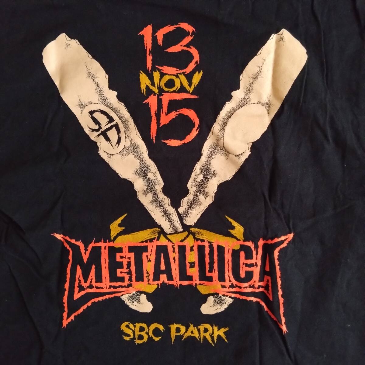 【新品・未使用】METALLICA SBC PARK LIVE Tシャツ 2005 Mサイズ / メタリカ THE ROLLING STONES ガンズ バンドTシャツ_画像6