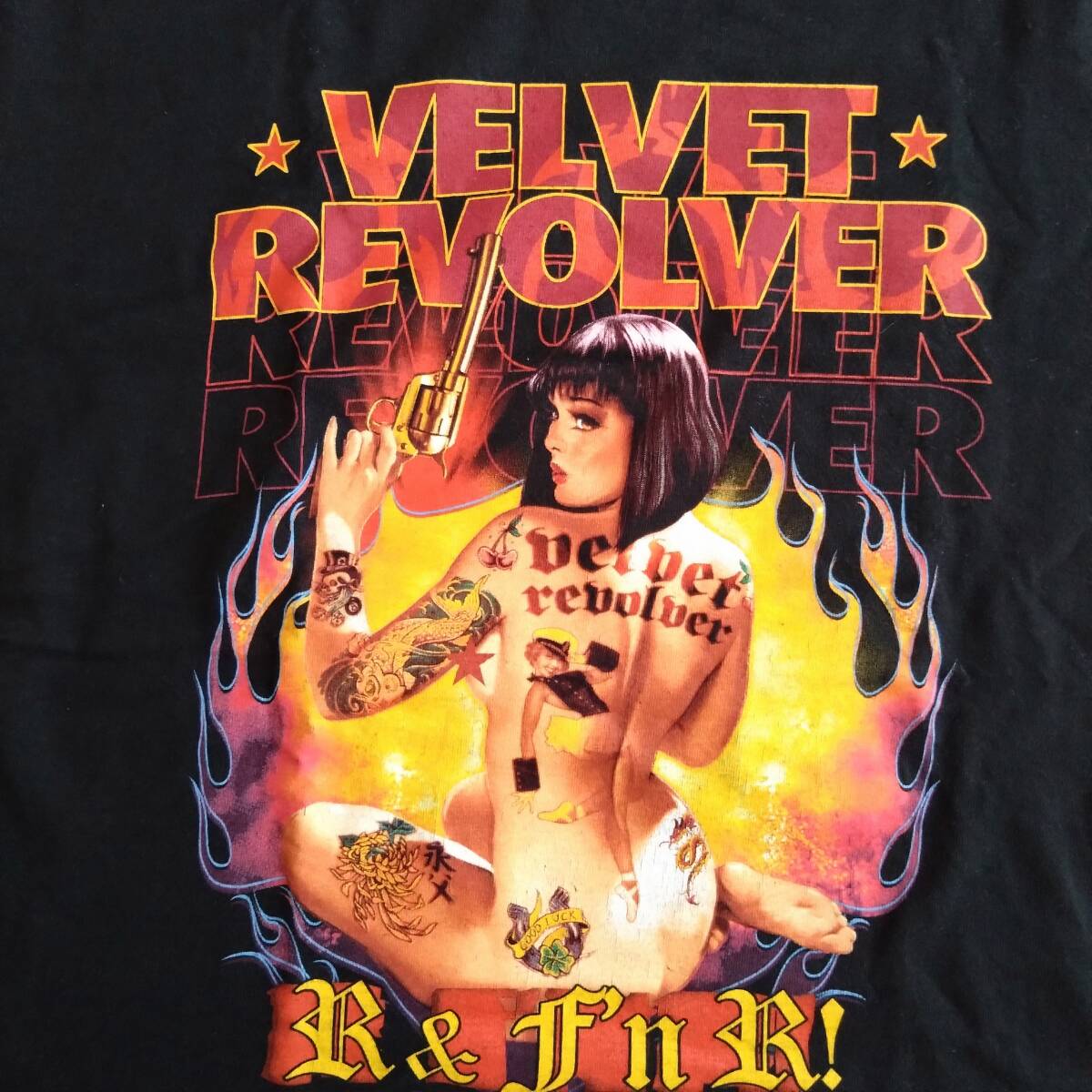 VELVET REVOLVER 2004/5 ツアーTシャツ 古着 Mサイズ / SLASH GUNS N' ROSES METALLICA スラッシュ_画像4