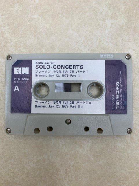  used cassette tape Solo * concert KEITH JARRETT Keith *ja let PTC-1203 YAB1830