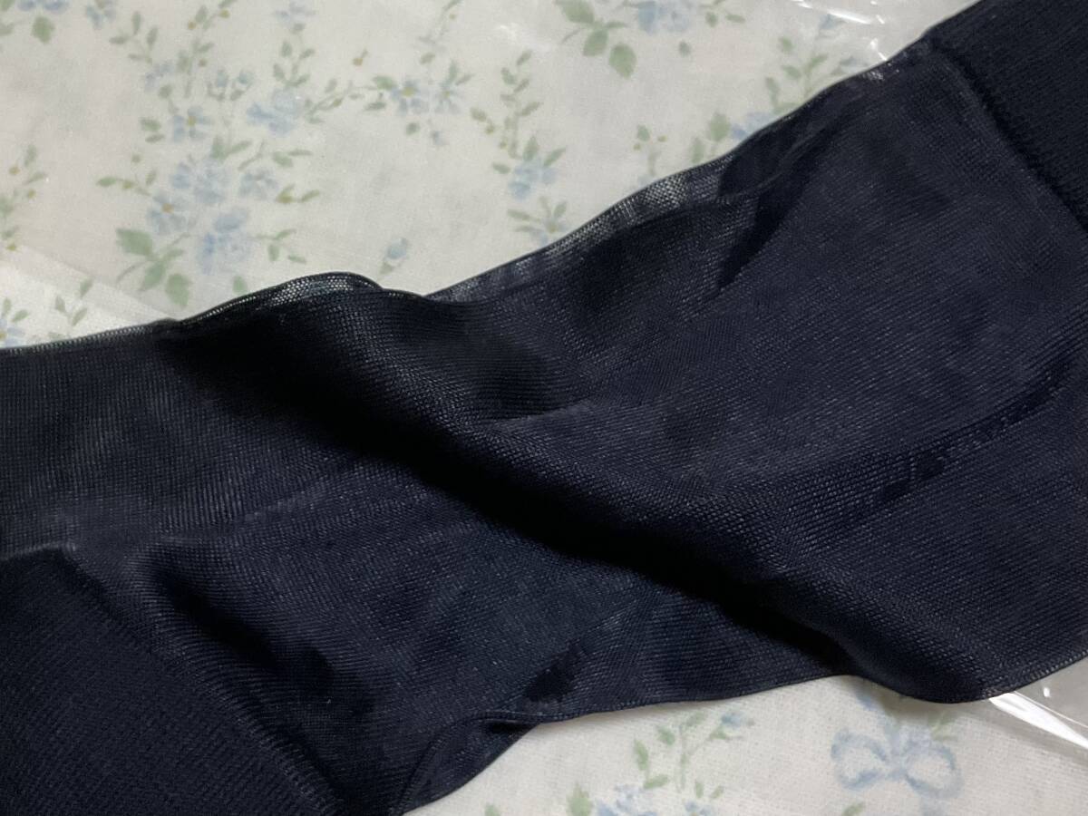  чёрный &. прозрачный глянец носки 2 пара нейлон 100%& нейлон ( хлопок низ )25. retro мужской сделано в Японии не использовался 