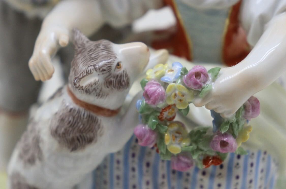 マイセン Meissen 羊飼いの子供と子羊 フィギュリン 陶器人形 マイセン Meissen 羊飼いの子供と子羊 フィギュリン 陶器人形
