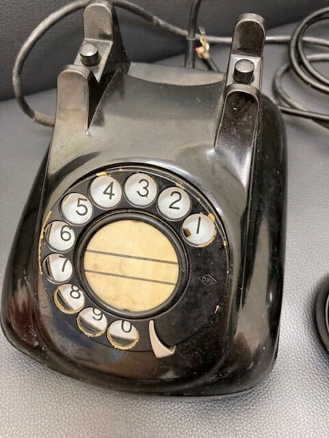 8724♪　中古　黒電話 昭和レトロ 電話機 アンティーク ダイヤル式 1970年当時物 日本電信電話公社 　現状品_画像5