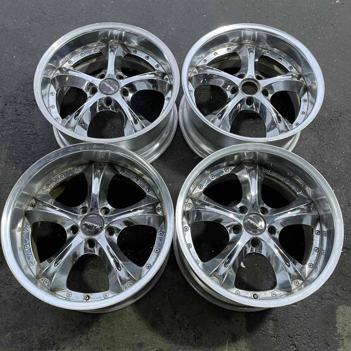  deep rim!ami studded bright 18 -inch 9J +30 10J +35 5 hole PCD114.3ami stud Amistad Bright Chaser Mark Ⅱ VS-KF VIP JDM