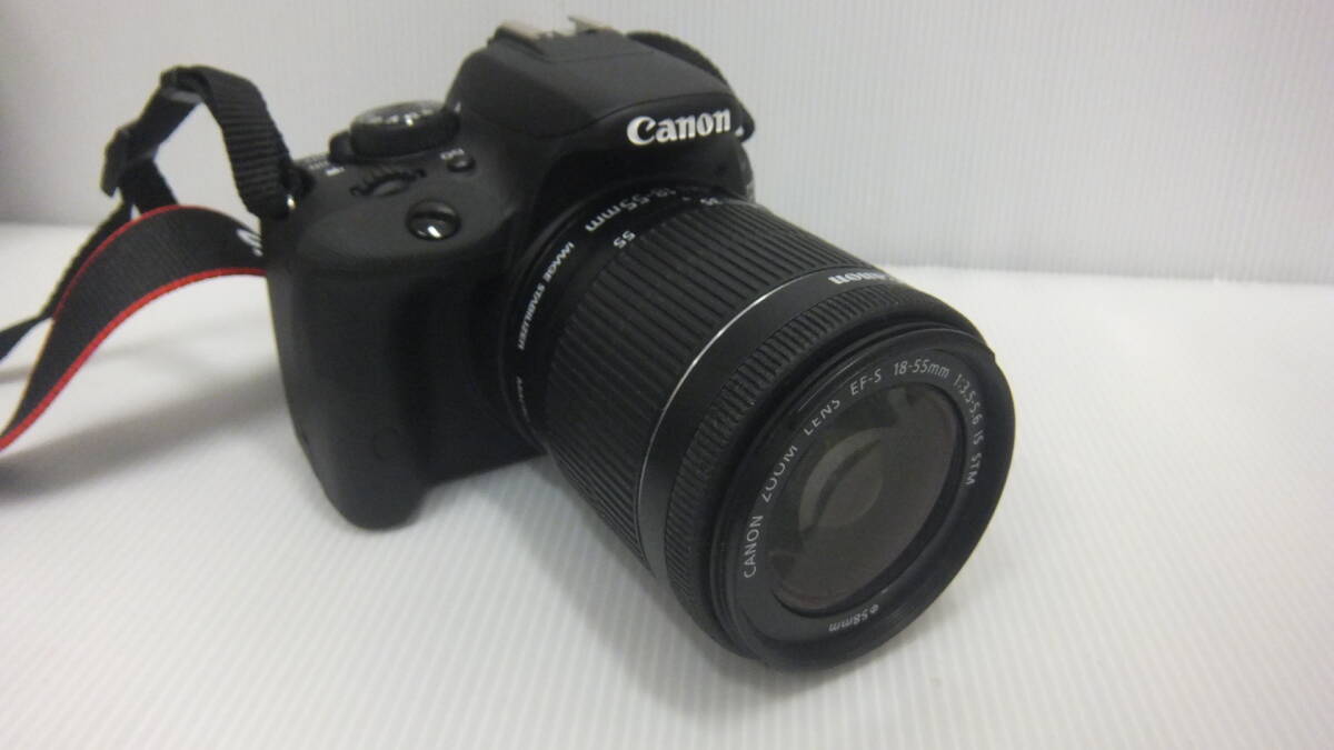 1448 Canon EOS Kiss X7 EF-S 18-55mm F3.5-5.6 IS STM EF-S 55-250mm F4-5.6 IS II ダブルズームキット デジタル一眼レフカメラカバー付き_画像3