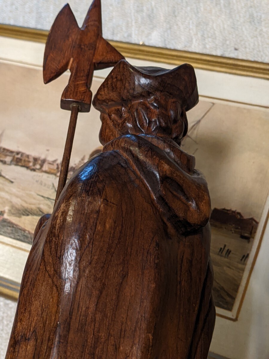 スペイン製　木像　彫刻　絵画セット　帆船　アンティーク_画像3