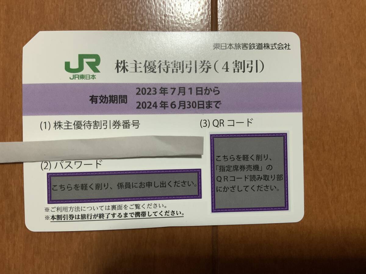 JR東日本株主優待割引券1枚〜9枚　普通郵便なら送料無料