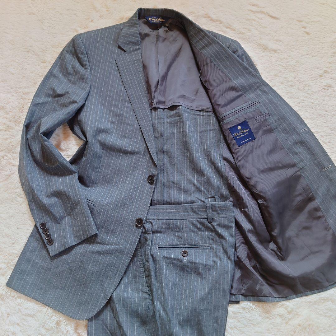 1 иен ~ Brooks Brothers 1818 Brooks Brothers костюм выставить PERSONAL ORDER выполненный под заказ действующий бирка XL соответствует мужской серый 