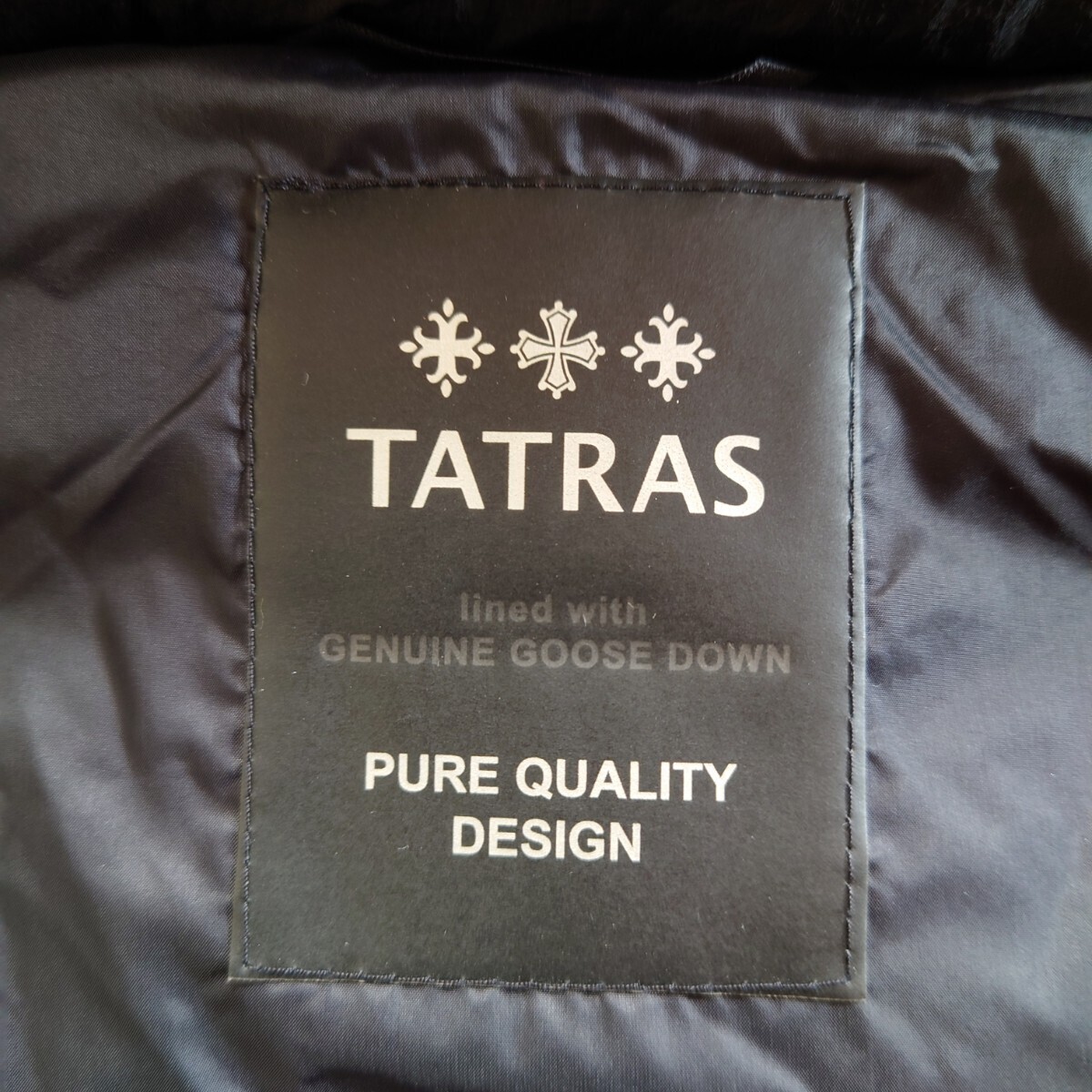 1円〜 美品 TATRAS タトラス ダウンベスト CURONE クローネ ブラック 黒 パディング 中綿 フード取り外し可 M相当 フェザー MTA17A4378_画像5