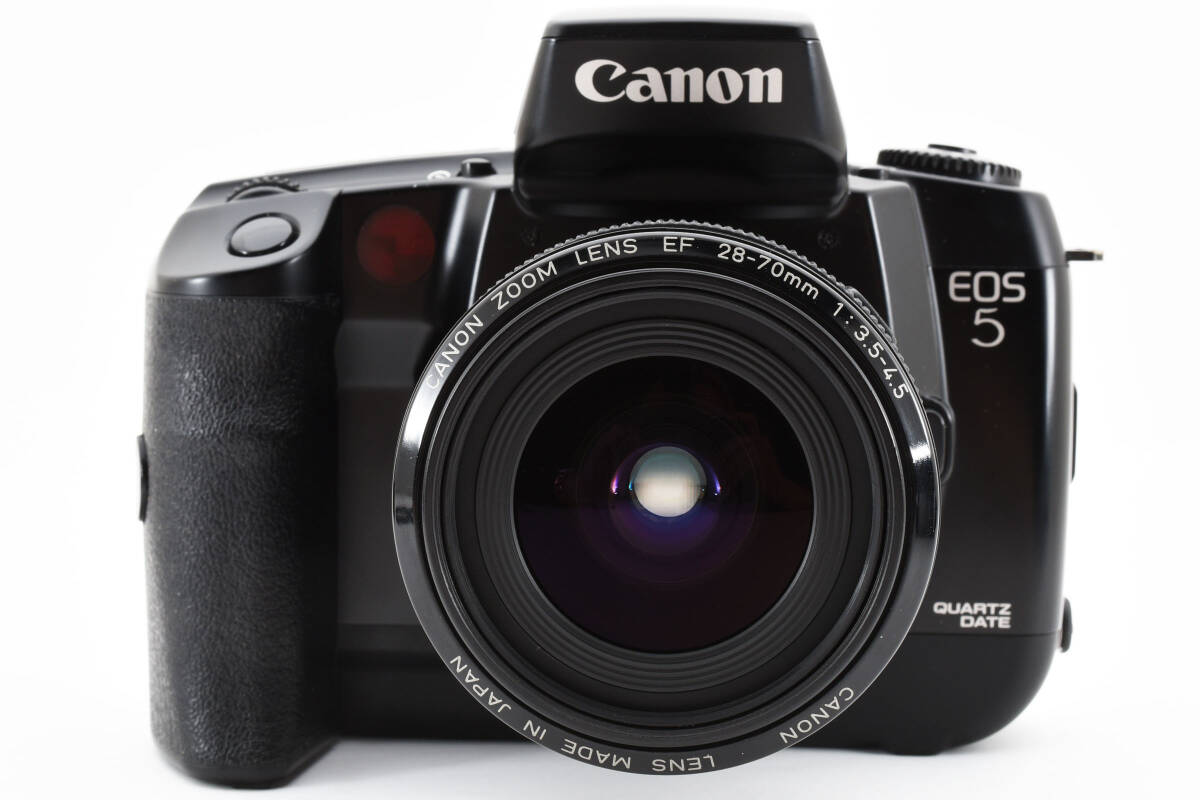 【良用/作例あり】Canon EOS 5 QD + EF Zoom Lens 28-70mm +Flash 300EZ キャノン イオス 35mm フィルム 一眼レフカメラ ＆ レンズ セット_画像2