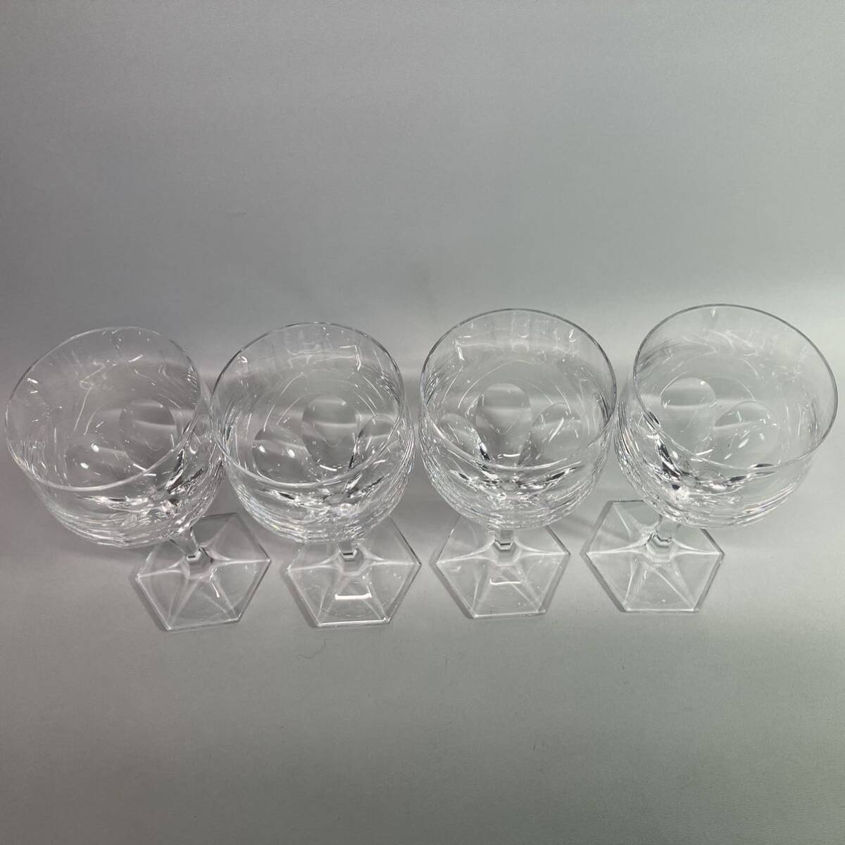 ★1円〜 HOYA CRYSTAL クリスタル グラス ガラス 6面 ワイン 12客セット 高さ 約17.5cm _画像4