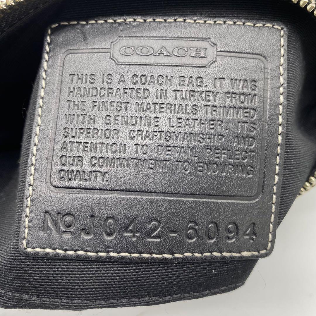 【極美品】COACH コーチハンドバッグ シグネチャー ブラック 6094_画像10