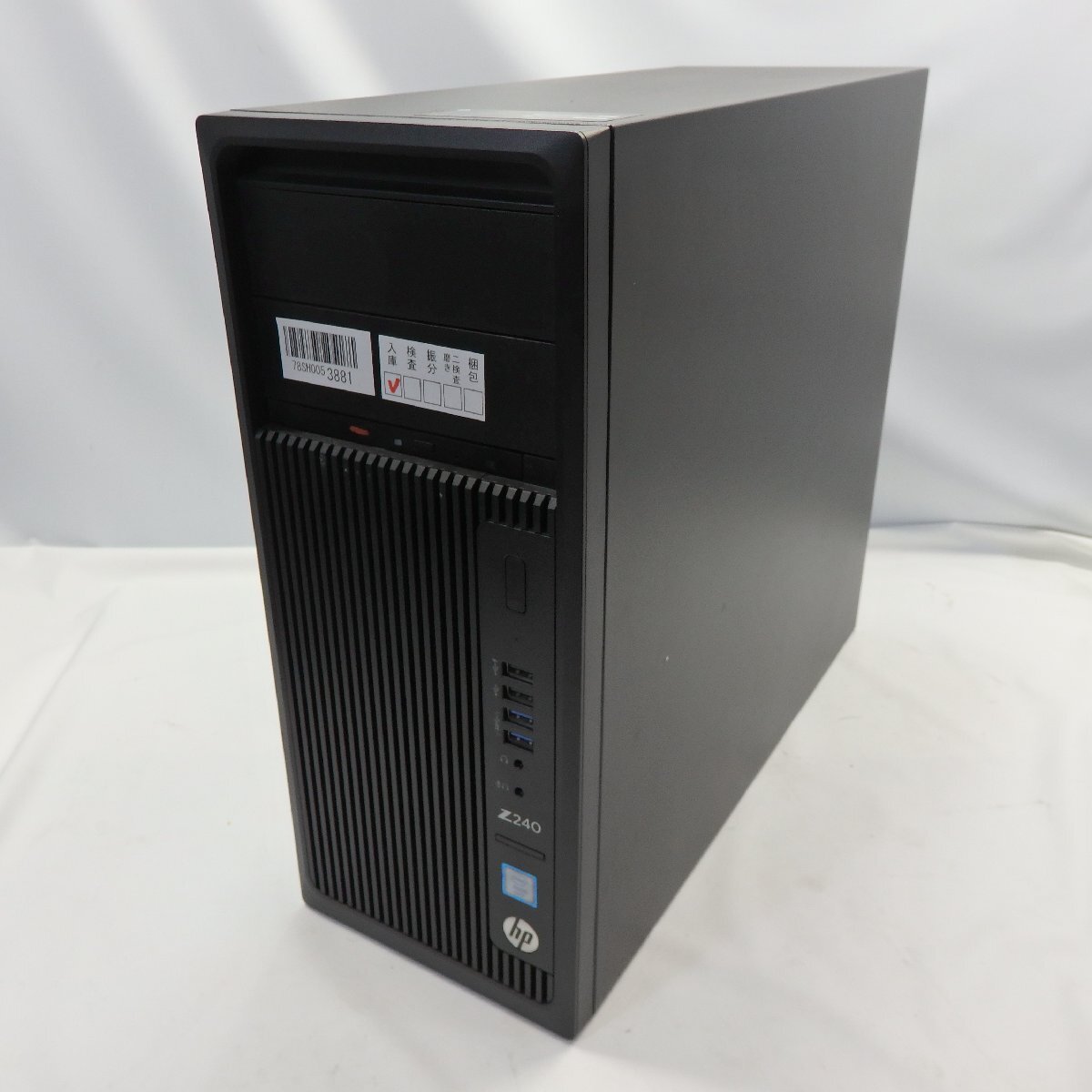 1円～ HP Z240 Tower Workstation Xeon E3-1225 v5 3.3GHz/32GB/HDD1TB+SSD256GB/DVDマルチ/OS無/動作未確認/Quadro P2000【同梱不可】_画像1