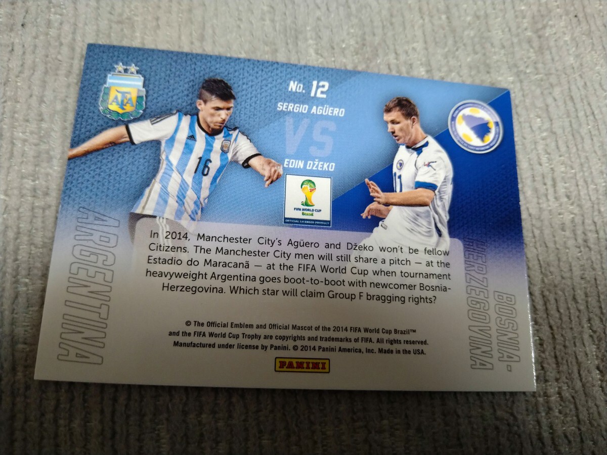 2014 Panini Prizm World Cup Matchups AGUERO DZEKO_画像2