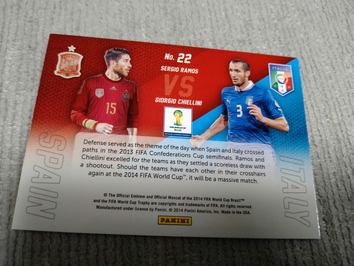 2014 Panini Prizm World Cup Matchups RAMOS CHIELLINI_画像2