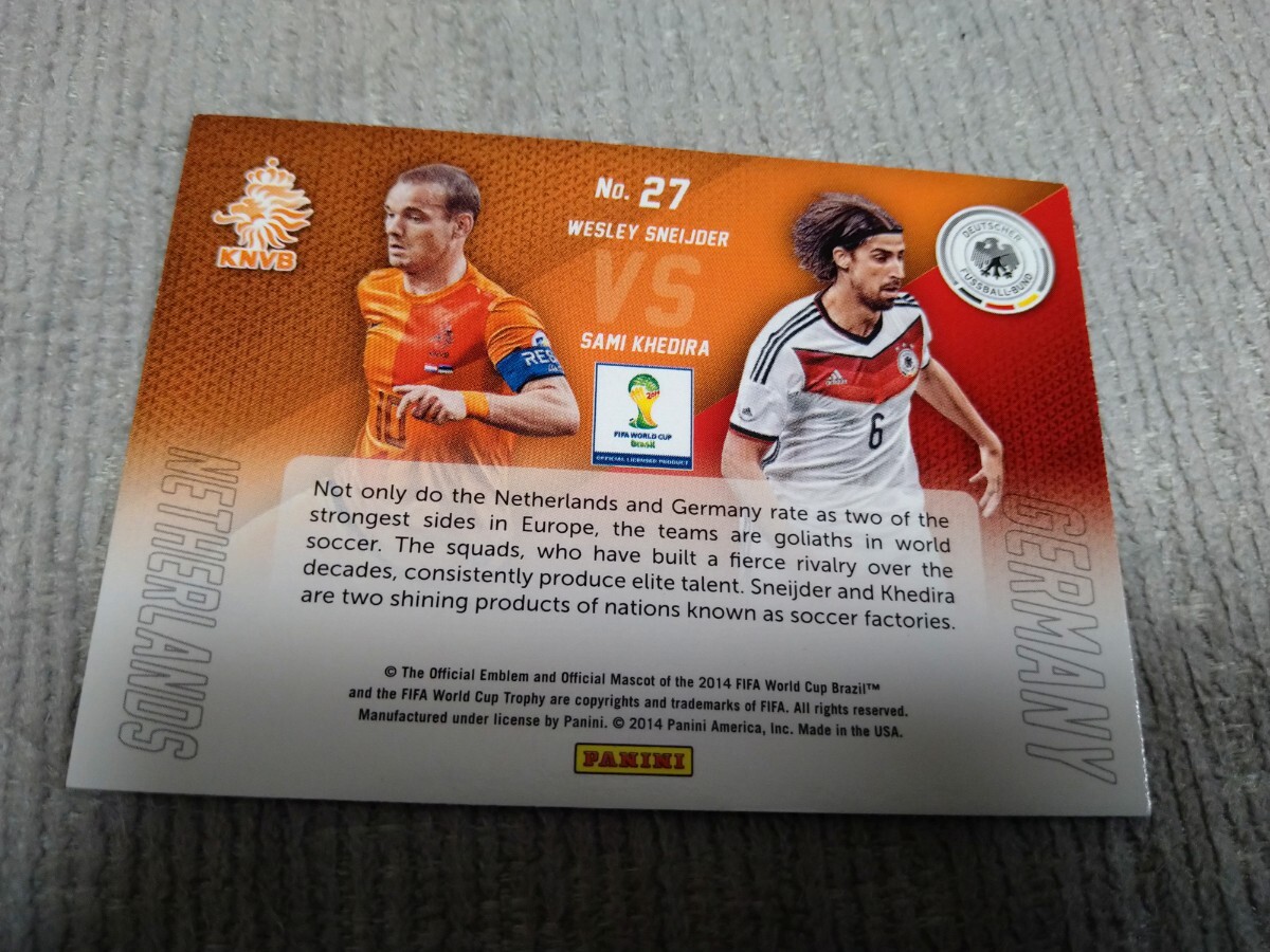 2014 Panini Prizm World Cup Matchups SNEIJDER KHEDIRA_画像2