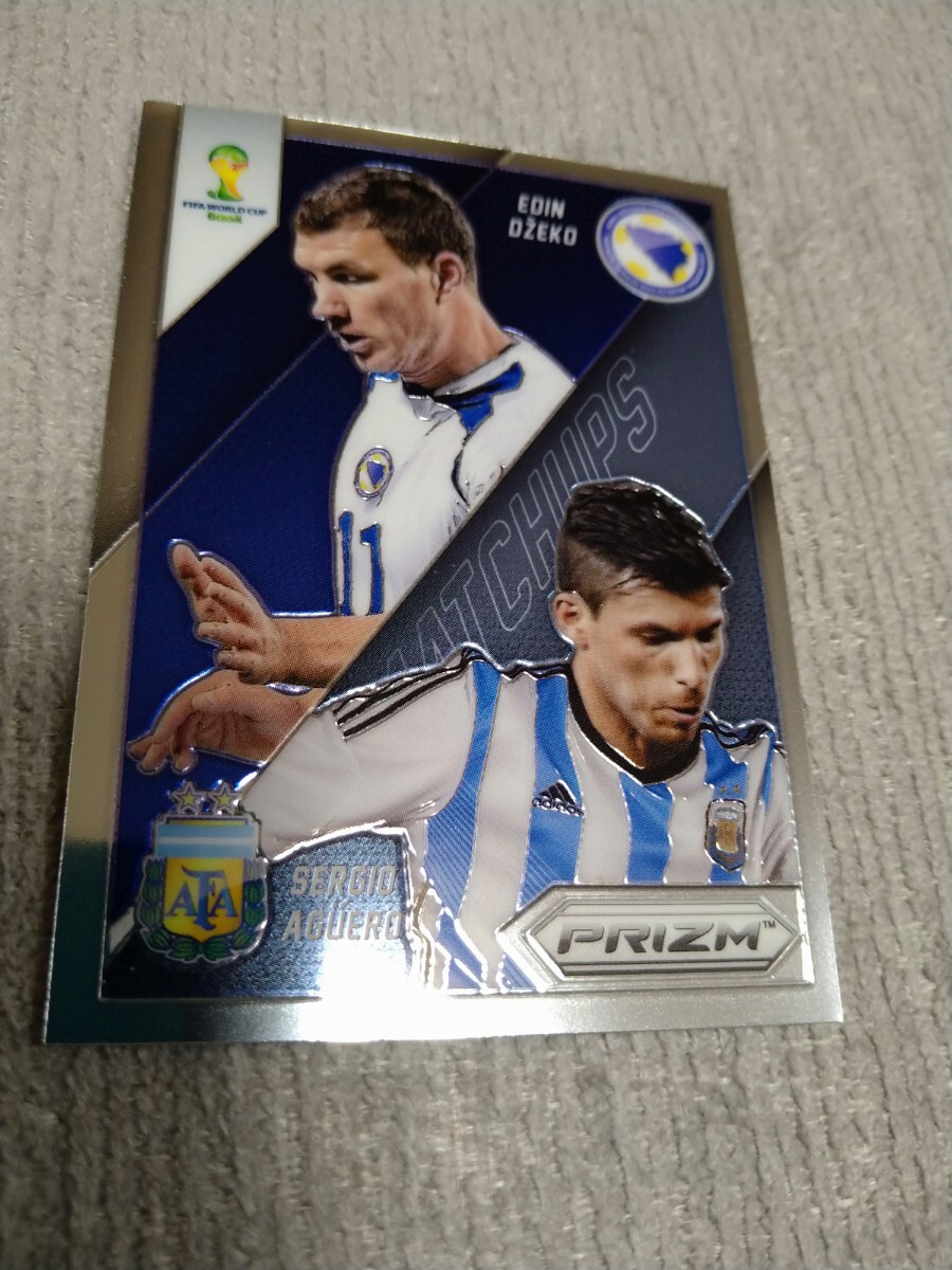 2014 Panini Prizm World Cup Matchups AGUERO DZEKO_画像1