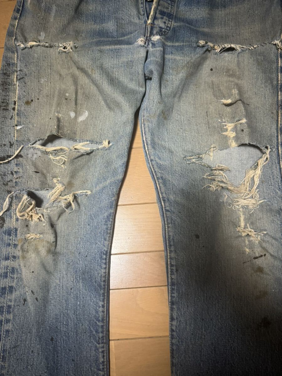 66前期　6ボタン70s Big E 赤耳　シングルスティッチ　デニム リーバイス Levi’s ヴィンテージ USA製 ビンテージパンツ ジーンズ _画像4